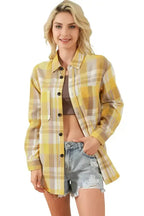 Plaid Button-Up Patch Pocket Shirt - Fashionfitz