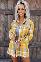 Plaid Button-Up Patch Pocket Shirt - Fashionfitz