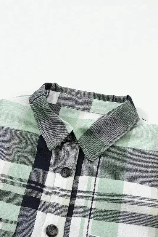Plaid Button-Up Patch Pocket Shirt - Fashionfitz