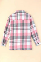 Plaid Button-Up Patch Pocket Shirt - Fashionfitz