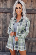 Plaid Button-Up Patch Pocket Shirt - Fashionfitz