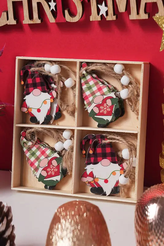 Plaid christmas pendant quad 12pc set - accessories