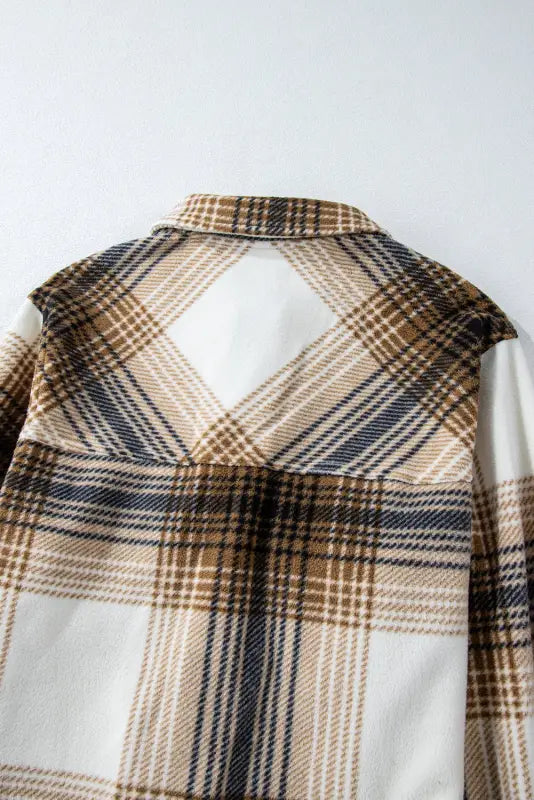 Plaid flap pocket shacket | women’s jackets | fashionfitz