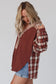 Plaid floral pullover top - plus size - blouses