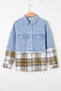 Plaid fusion oversized denim jacket | women’s jackets | fashionfitz