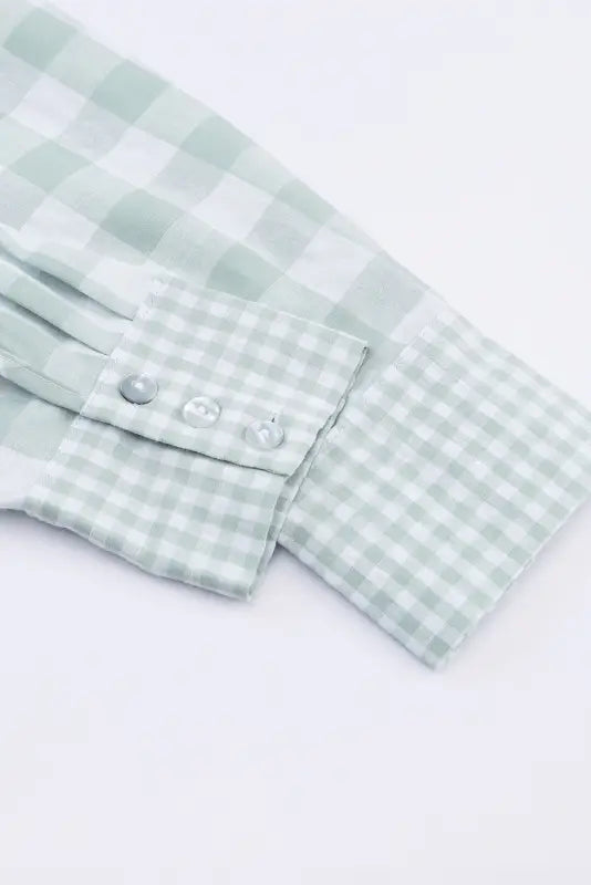 Plaid patchwork shirt - shirts