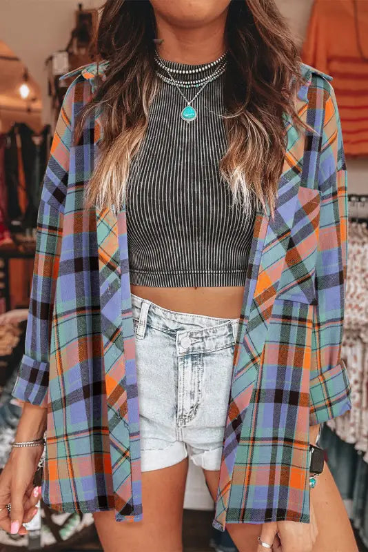 Plaid revival loose shirt | women’s shirts | fashionfitz