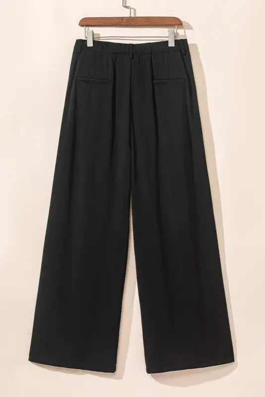 Pleated elegant wide leg pants - suit