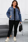 Plus size distressed denim jacket - jackets