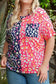 Plus Size Leopard Colorblock Short Sleeve Top - Fashionfitz