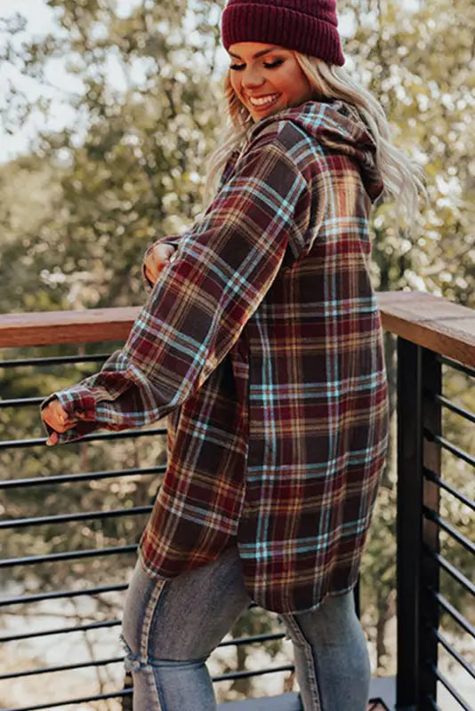 Plus size plaid hoodie - hoodies