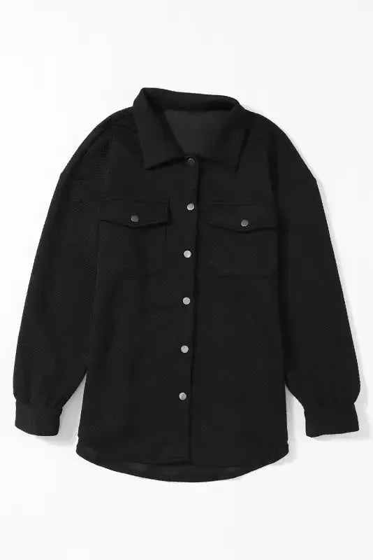 Plus Size Textured Jacket - Fashionfitz