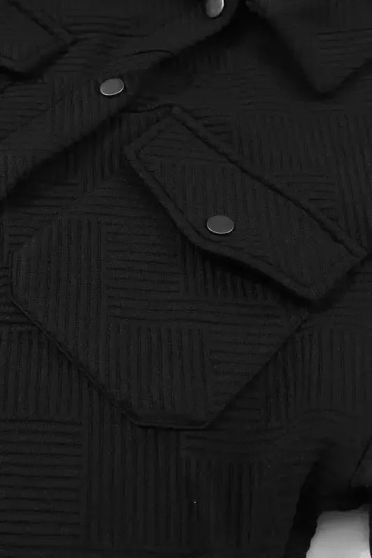 Plus Size Textured Jacket - Fashionfitz