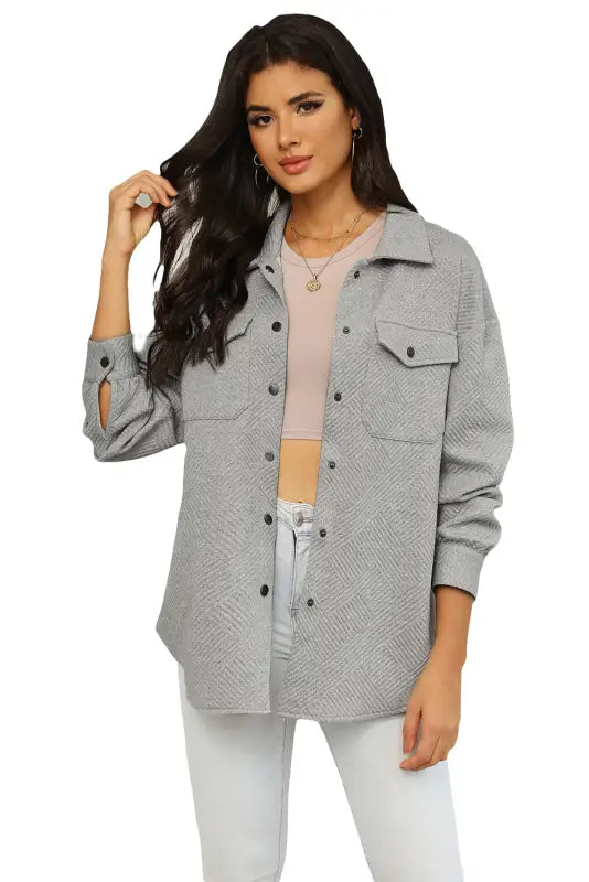 Plus size textured jacket | cozy & elegant | fashionfitz