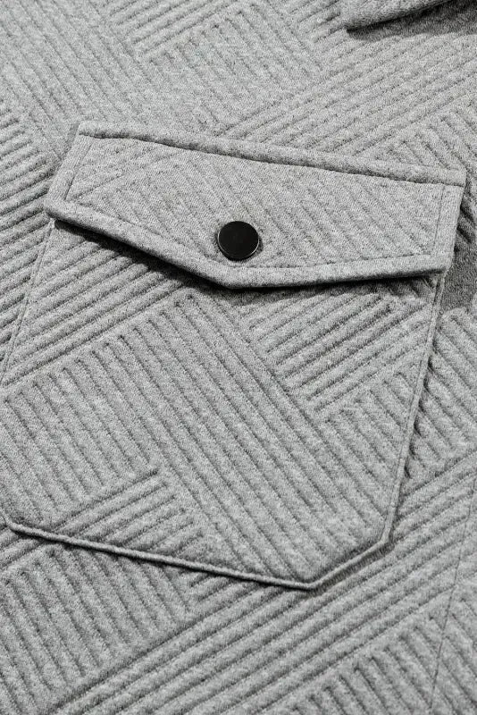 Plus Size Textured Jacket - Fashionfitz