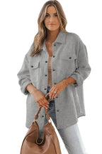 Plus Size Textured Jacket - Fashionfitz