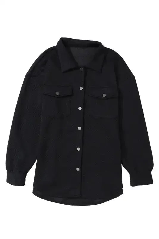 Plus Size Textured Jacket - Fashionfitz
