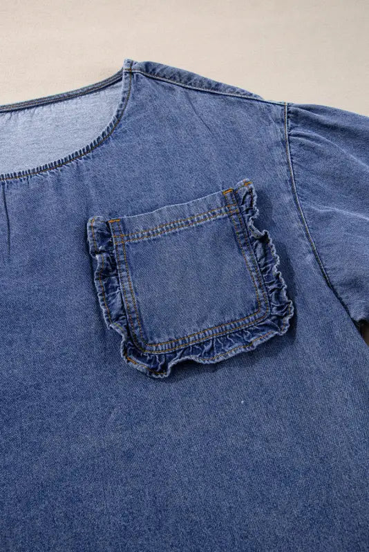 Pocket Play Denim Blouse 07