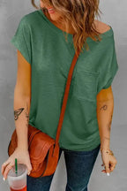 Pocket Tee with Side Slits - Fashionfitz