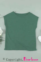 Pocket Tee with Side Slits - Fashionfitz