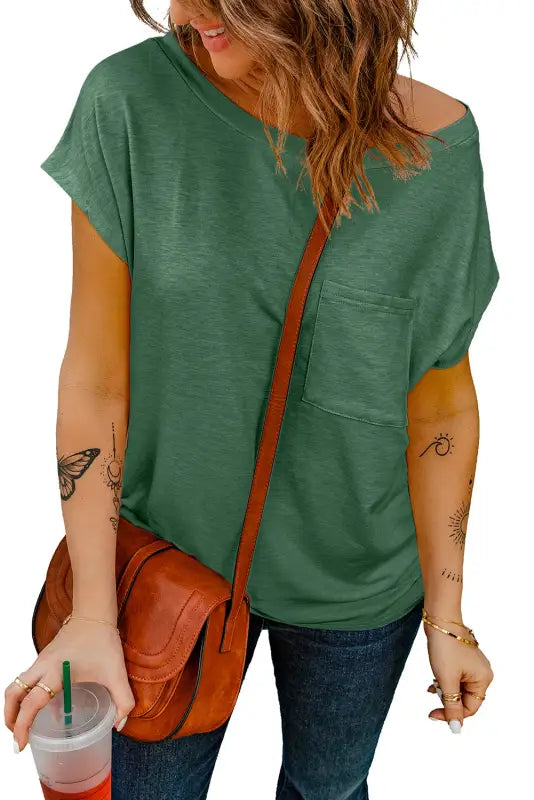 Pocket tee with side slits - t-shirts