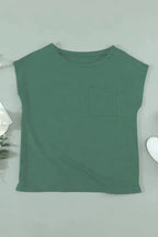Pocket Tee with Side Slits - Fashionfitz