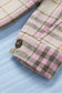 Pocketed button-up long sleeve plaid jacket - shackets