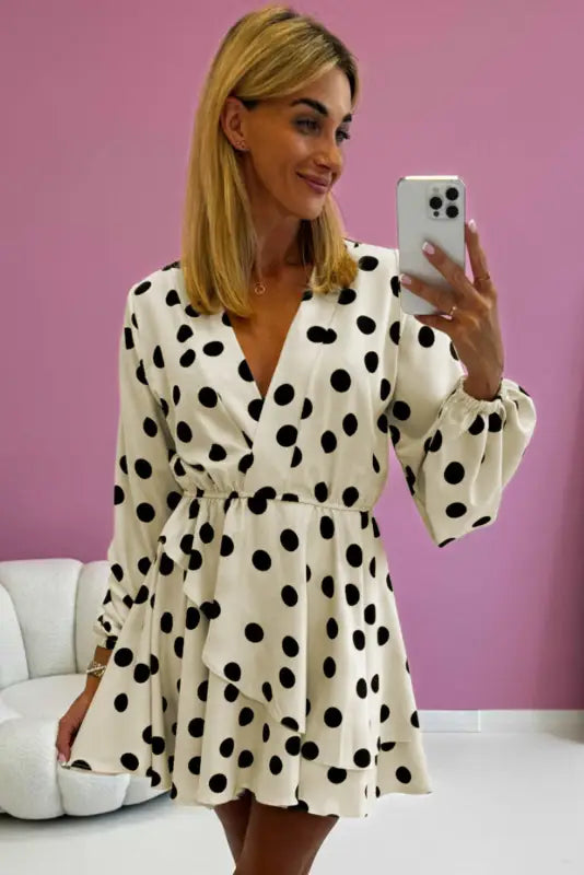 Polka dot mini dress | fashionfitz