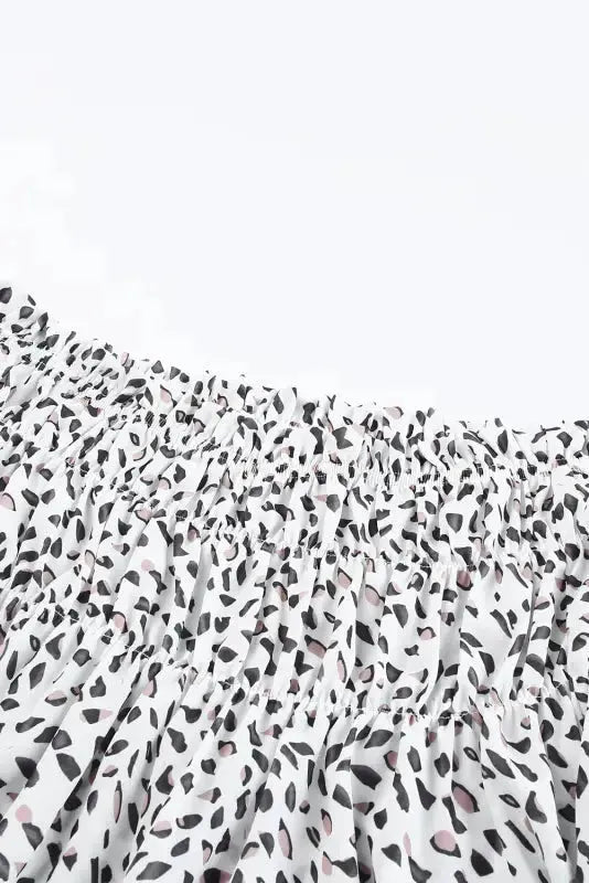 Polka Dot Plus Size Off Shoulder Blouse - Fashionfitz