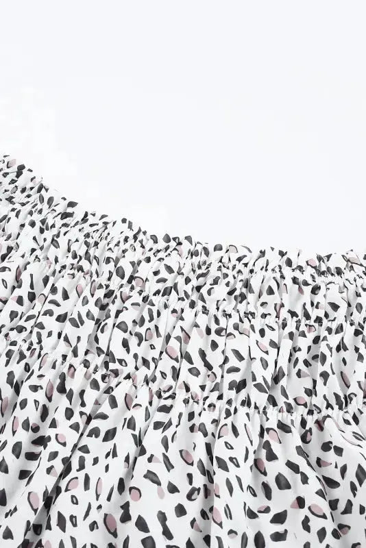 Polka Dot Plus Size Off Shoulder Blouse - Fashionfitz