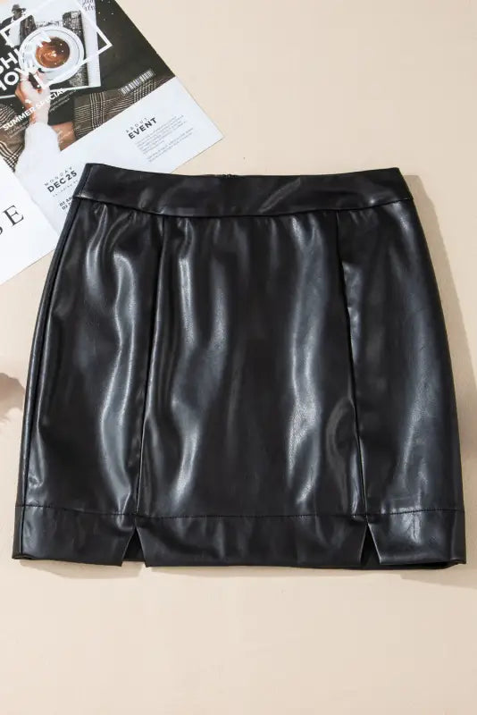 Posh pu pencil mini skirt