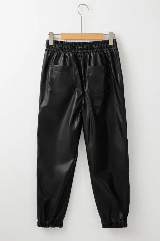 Posh trotter faux leather pants | pu joggers