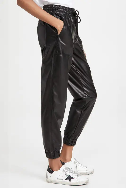 Posh trotter faux leather pants | pu joggers