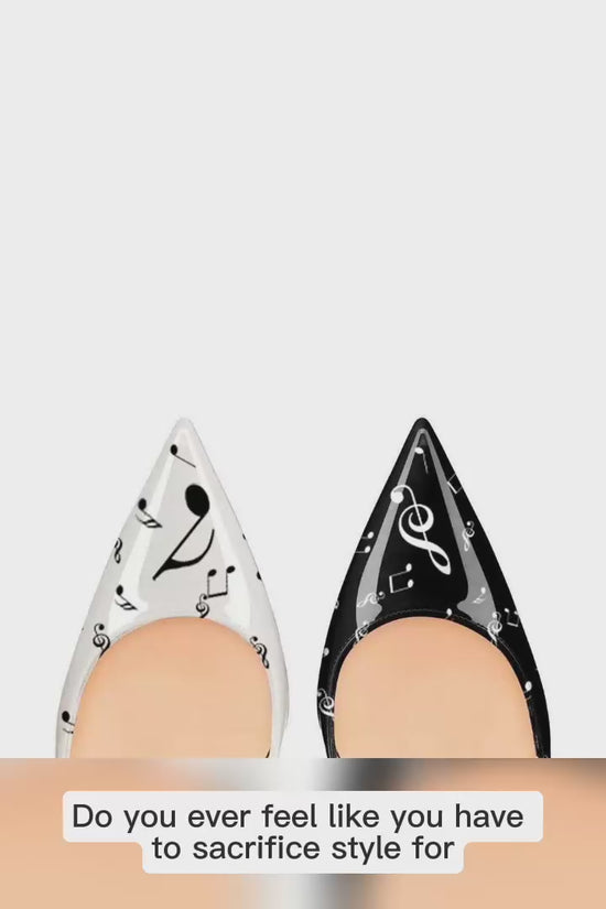 stilleto shoes oe black one white