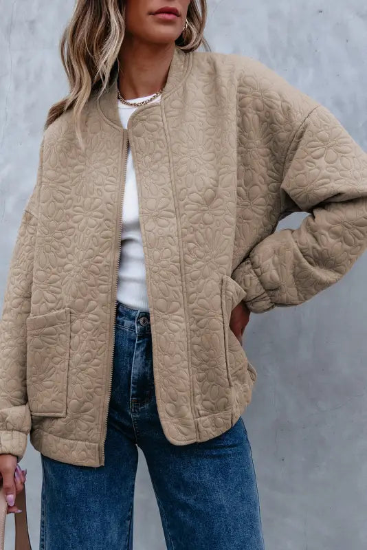 Provence rose quilted jacket | women’s jackets | fashionfitz