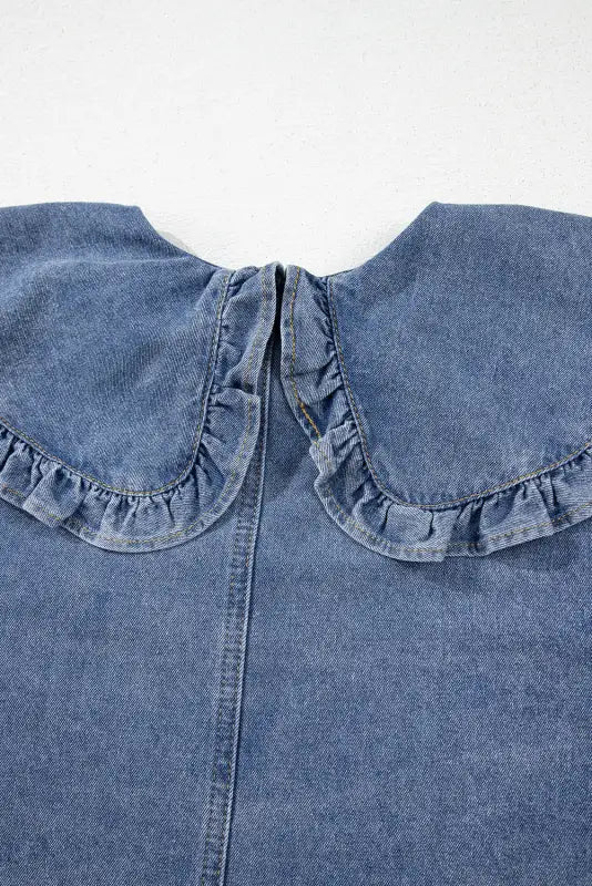 Puff sleeve denim mini dress | fashionfitz