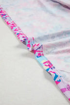 Purple Abstract Floral Print Sleeveless Maxi Dress - Fashionfitz