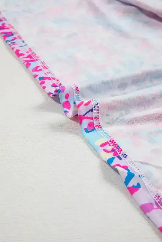 Purple Abstract Floral Print Sleeveless Maxi Dress - Fashionfitz