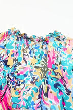 Purple Abstract Floral Print Sleeveless Maxi Dress - Fashionfitz