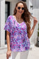 Purple abstract floral print sleeveless maxi dress - dresses