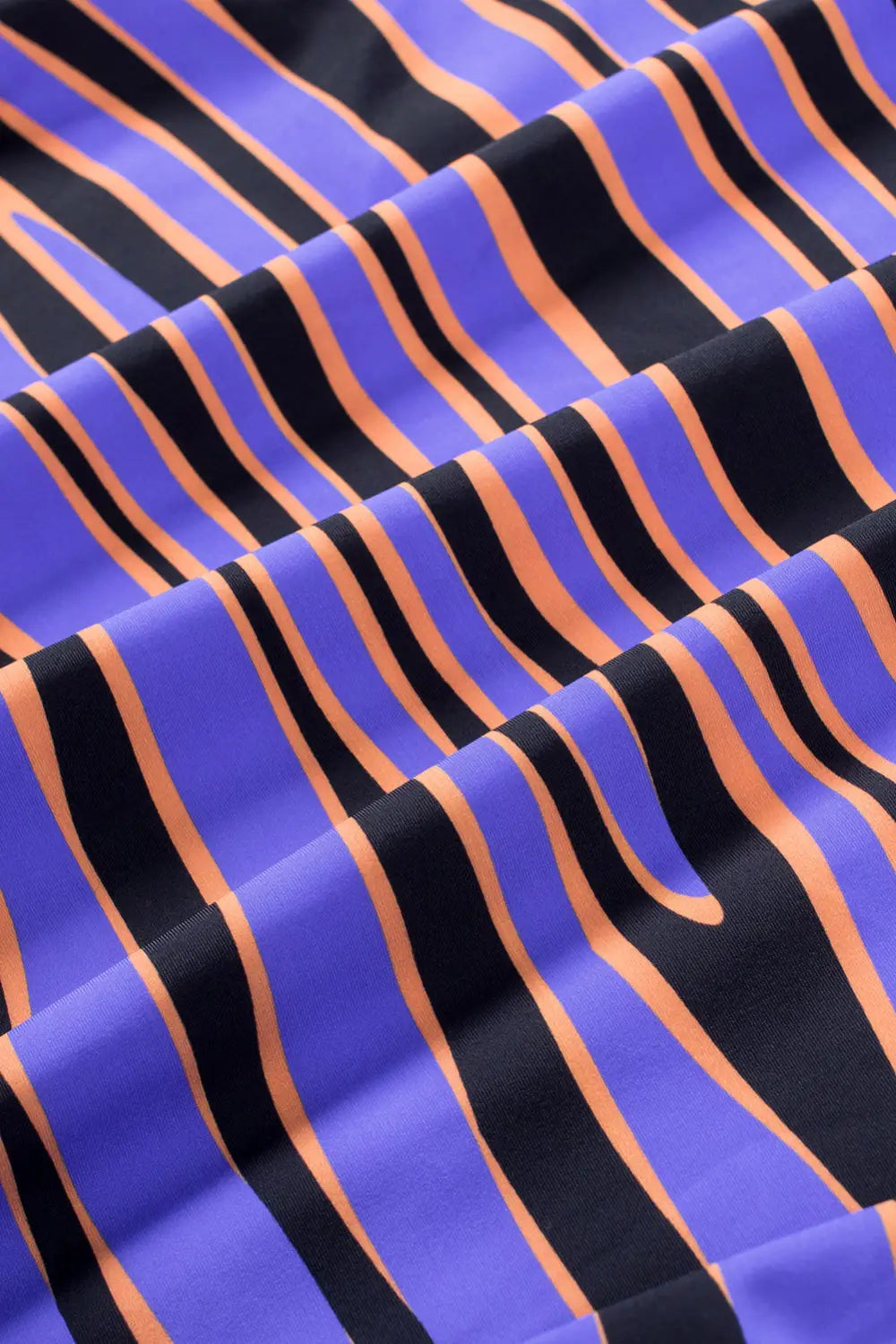 Purple animal stripes lacing tankini swimsuit - tankinis