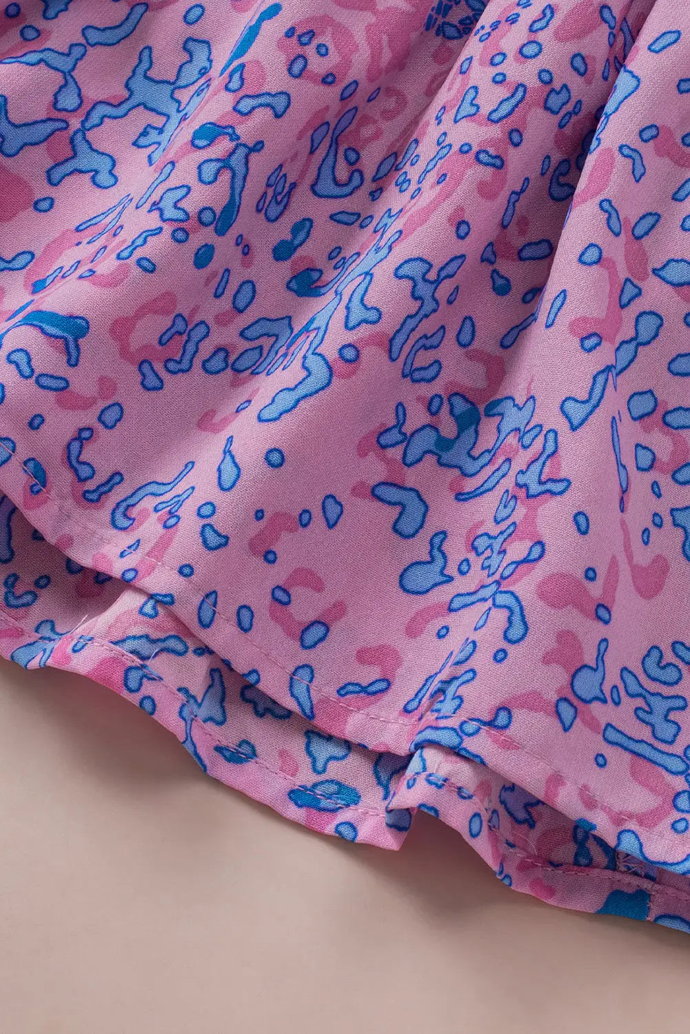 Purple leopard print long sleeve shirt dress - mini dresses