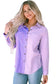 Purple mixed plaid button down long sleeve chest pocket shirt - blouses & shirts