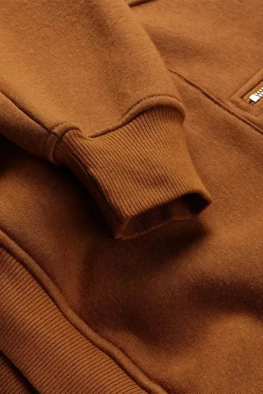 Quarter Zip Kangaroo Pocket Hoodie - Fashionfitz