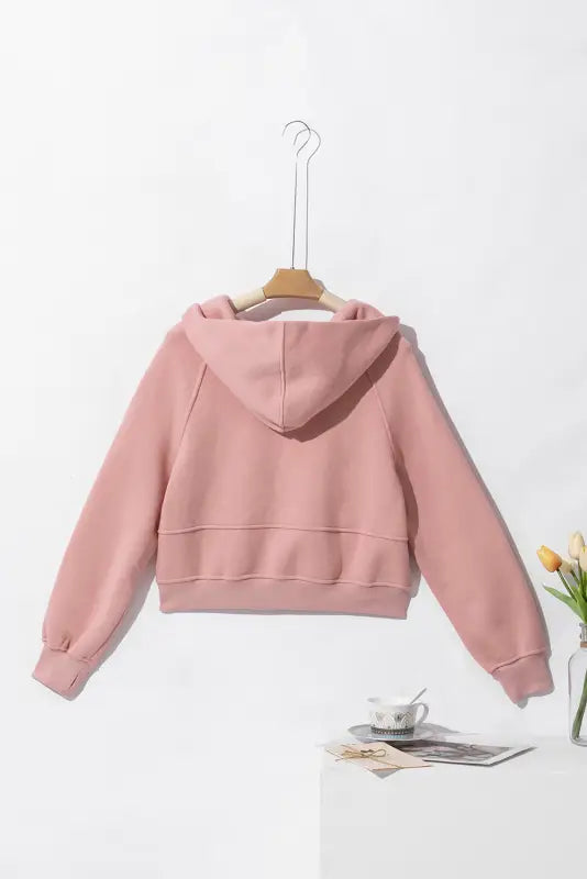 Quarter zip kangaroo pocket hoodie | cozy hoodies | fashionfitz