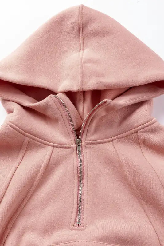 Quarter zip kangaroo pocket hoodie | cozy hoodies | fashionfitz