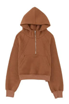 Quarter Zip Kangaroo Pocket Hoodie - Fashionfitz