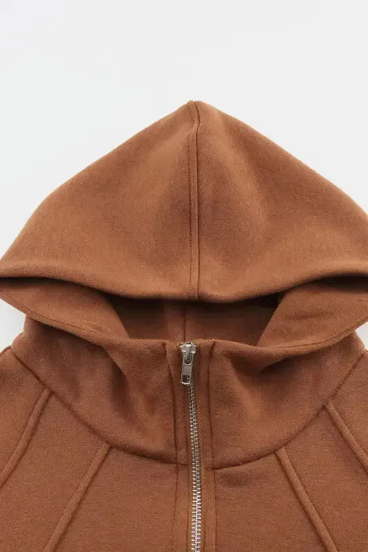 Quarter Zip Kangaroo Pocket Hoodie - Fashionfitz