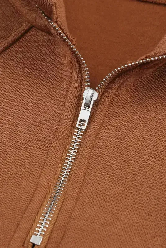 Quarter Zip Kangaroo Pocket Hoodie - Fashionfitz