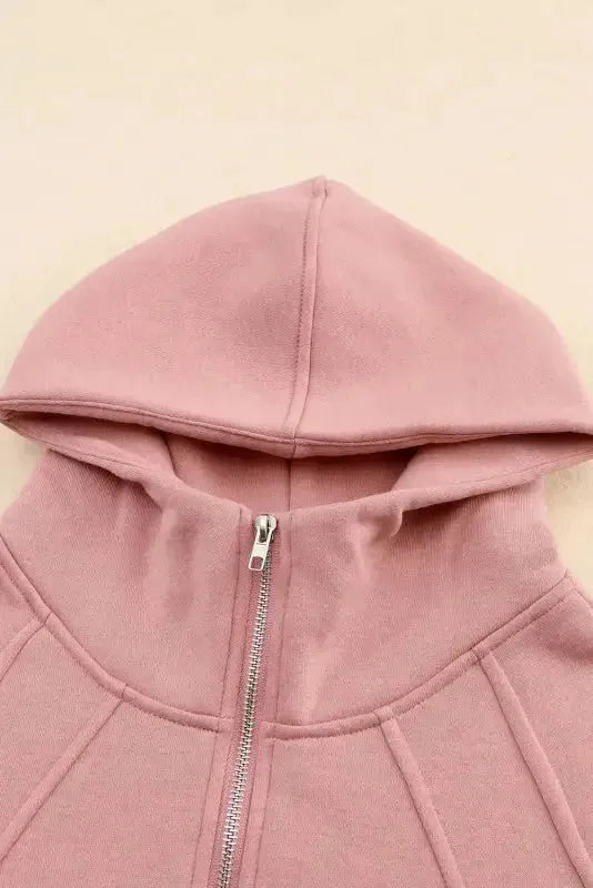 Quarter Zip Kangaroo Pocket Hoodie - Fashionfitz
